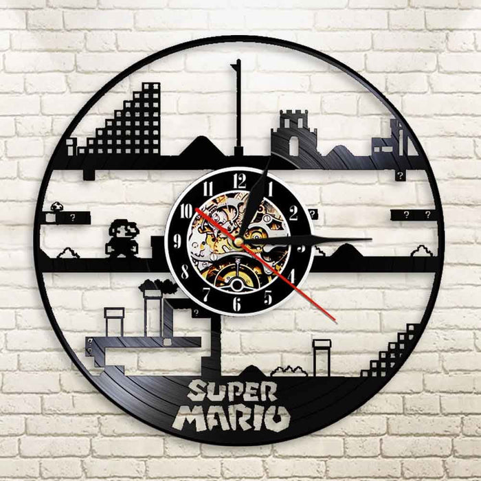 Classic Retro Game Vinyl Record Led Wall Clock Modern Lamp