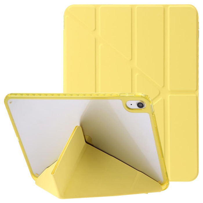 Clear Acrylic Deformation Leather Tablet Case