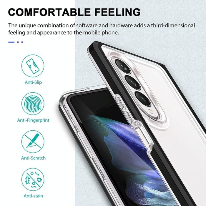 Clear Acrylic Pc Tpu Shockproof Case For Samsung Galaxy z