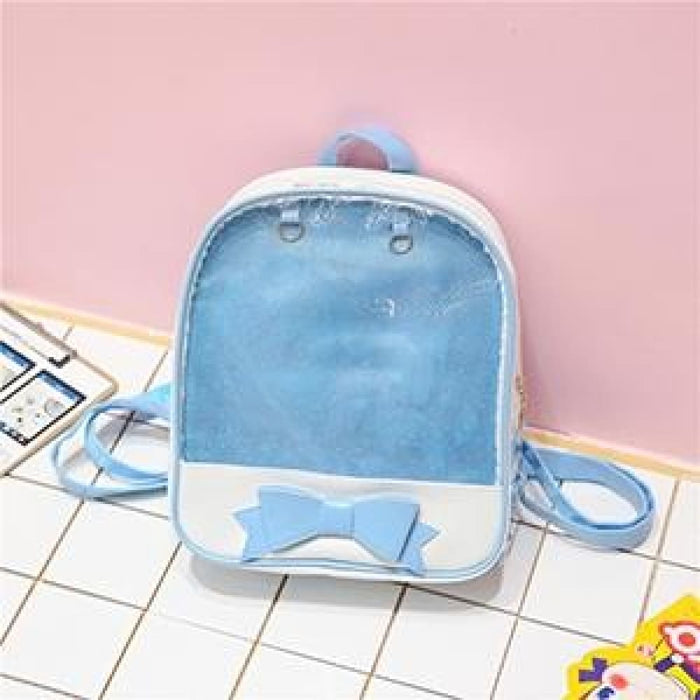 Clear Kids Backpack With Bow Mini Schoolbag