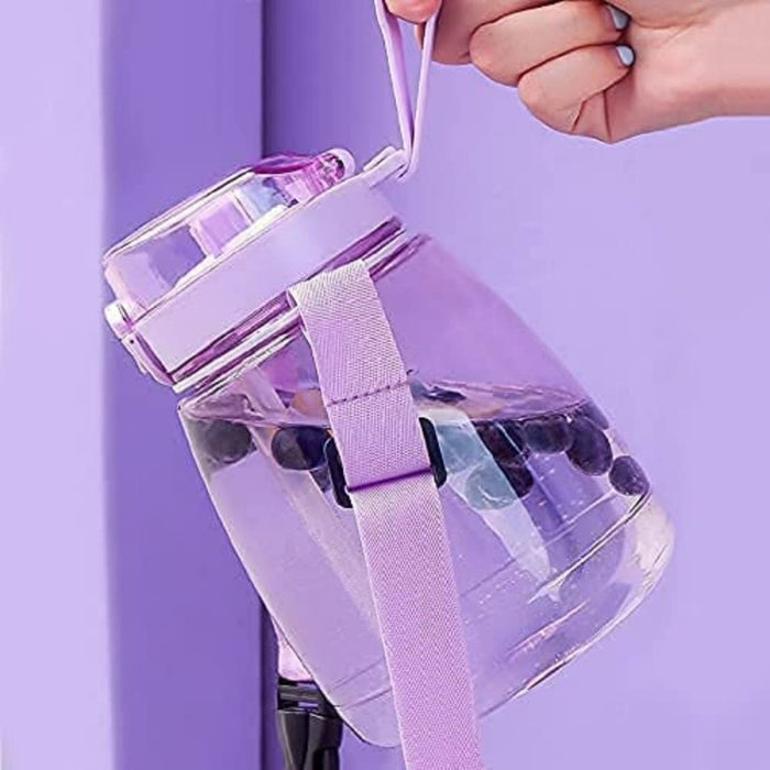 Clear Large Water Bottle Jug With Adjustable Shoulder Strap