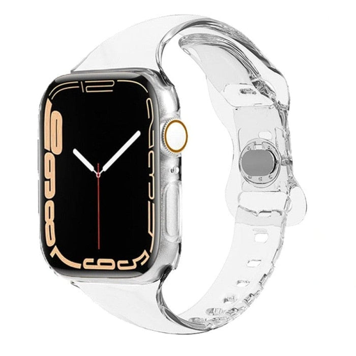 Clear Rubber Slim Transparent Strap For Apple Watch