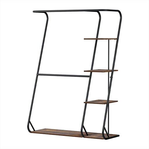 Clothes Rack Coat Stand 172cm 4-tier Walnut