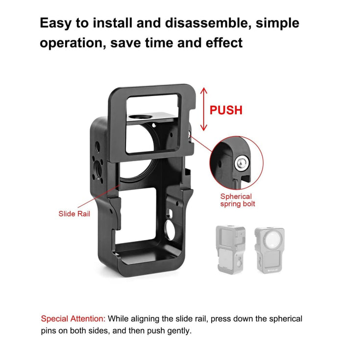 Cnc Aluminum Alloy Cage For Dji Action 2