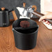 Coffee Knock Box Removable Bar Non Slip Base Black Round