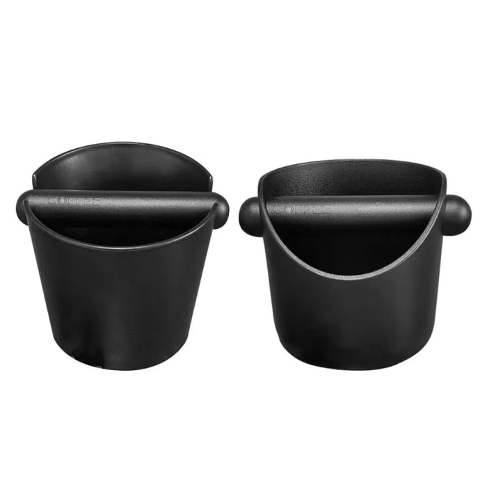 Coffee Knock Box Removable Bar Non Slip Base Black Round