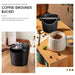 Coffee Knock Box Removable Bar Non Slip Base Black Round