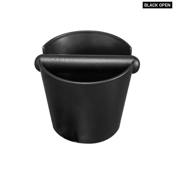 Coffee Knock Box Removable Bar Non Slip Base Black Round