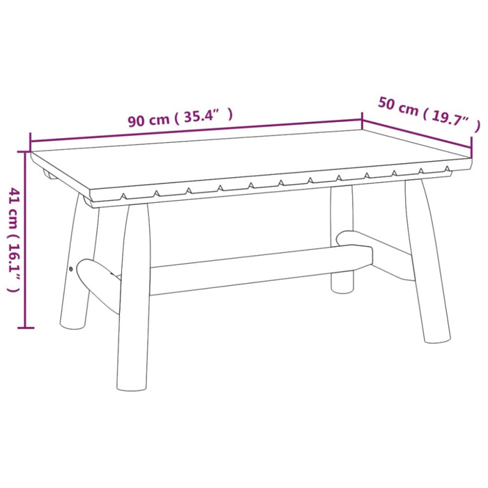 Coffee Table 90x50x41 Cm Solid Wood Spruce Tlttpt