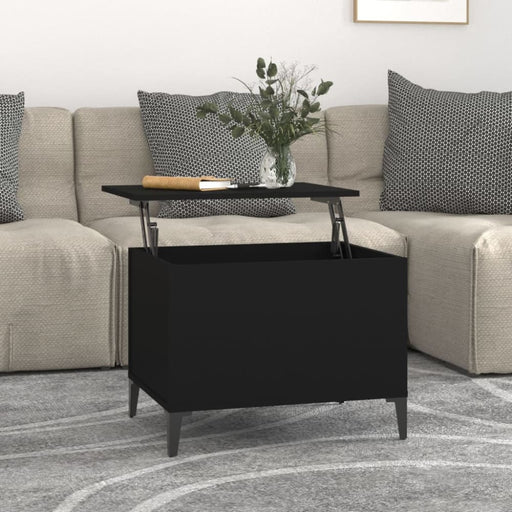 Coffee Table Black 60x44.5x45 Cm Engineered Wood Nokpit