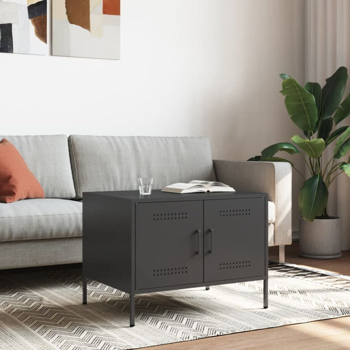 Coffee Table Black 68x50x50.5 Cm Cold-rolled Steel Natbtb