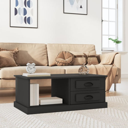 Coffee Table Black 90x50x35 Cm Engineered Wood Nolxao