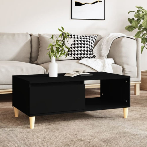 Coffee Table Black 90x50x36.5 Cm Engineered Wood Nxobap