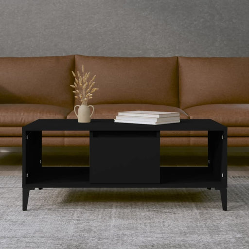 Coffee Table Black 90x50x36.5 Cm Engineered Wood Nxoblk