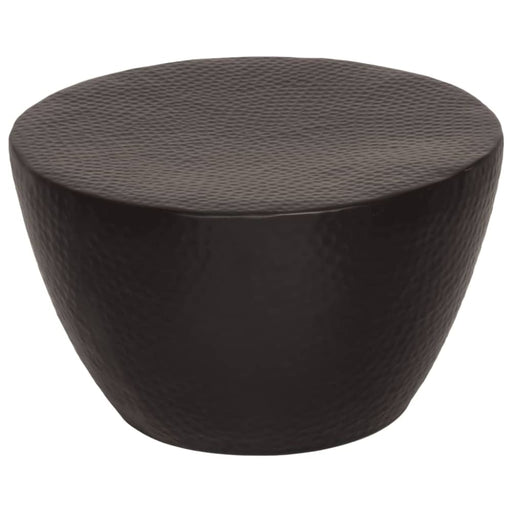 Coffee Table Hammered Aluminium ø 50x30 Cm Black Tpkloo