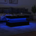 Coffee Table With Led Lights White 90x50x40 Cm Ntknai