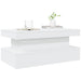 Coffee Table With Led Lights White 90x50x40 Cm Ntknai