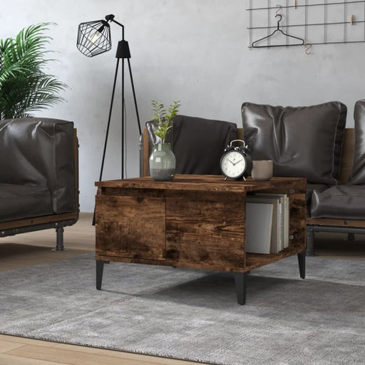 Coffee Table Smoked Oak 55x55x36.5 Cm Engineered Wood Nxobnk