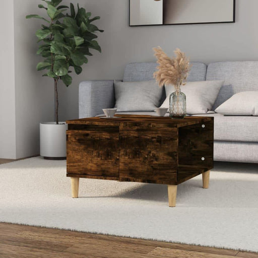 Coffee Table Smoked Oak 55x55x36.5 Cm Engineered Wood Nxobno
