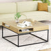 Coffee Table Storage Shelf Metal Frame