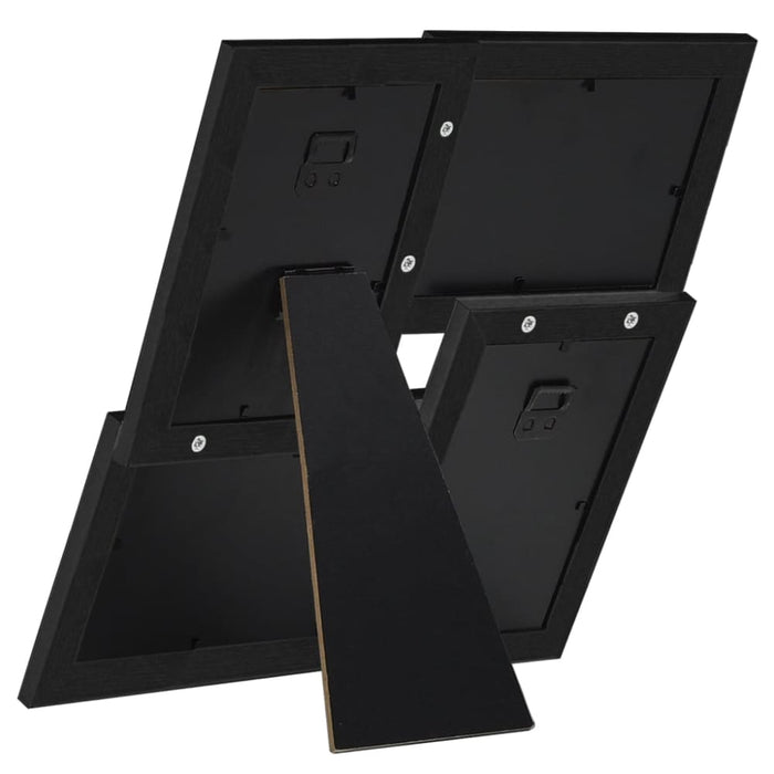 Collage Photo Frame For 4x(13x18 Cm) Picture Black Mdf