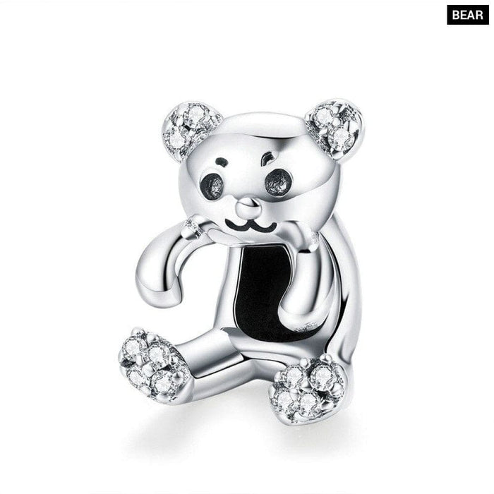 Zoo Collection Koala Panda Bear Charm Sterling Silver 925