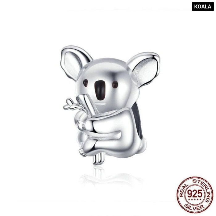 Zoo Collection Koala Panda Bear Charm Sterling Silver 925