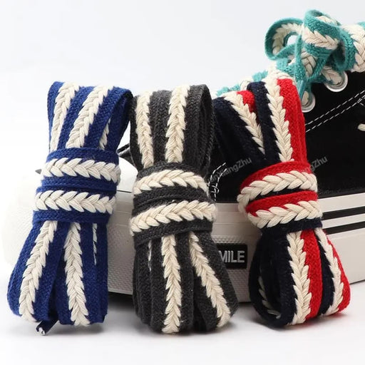 Colourblock Sneakers Quality 1.5cm Widen Flat Br& Cotton