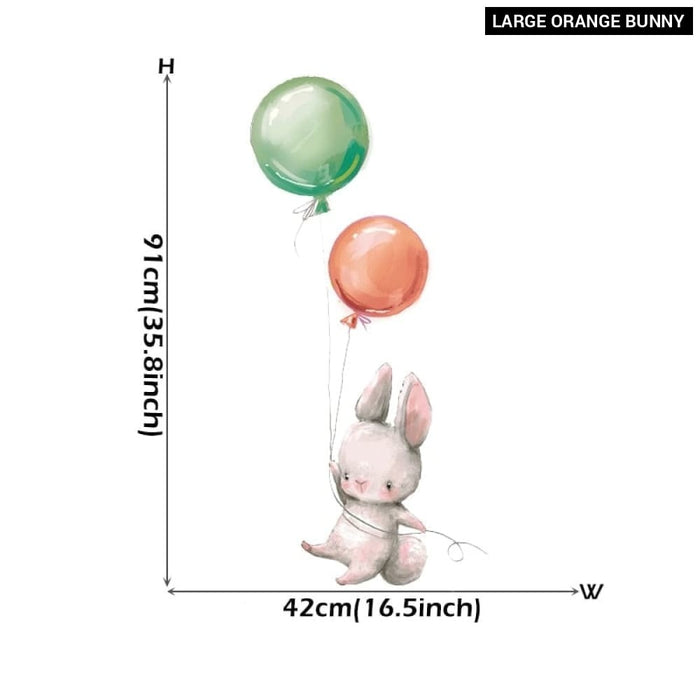 Colourful Balloons With Bunnies Wall Stickers For Kids Room