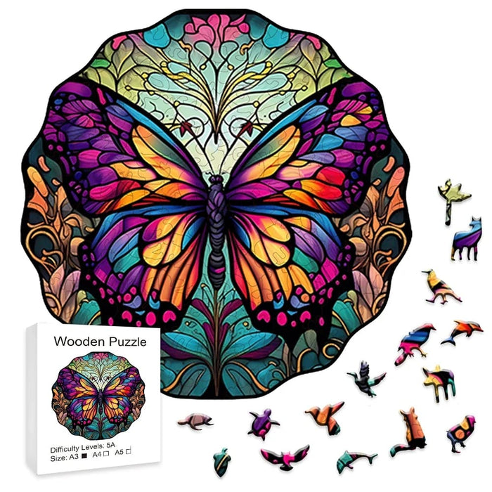 Colourful Butterfly Wooden Jigsaw Puzzle