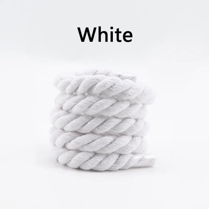 Colourful 1cm Thicker Cotton Running Sneakers Shoe Laces