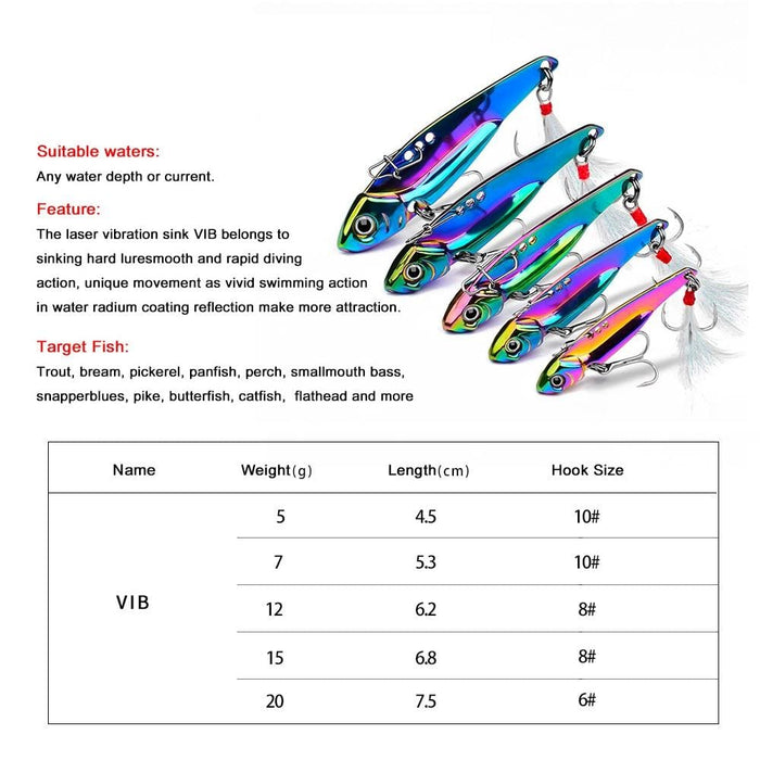 Colourful Vib Sequenant Far Subsidine Lure Bait 12g