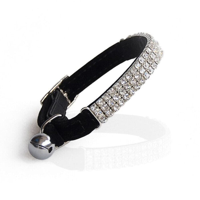 Comfortable Adjustable Soft Velvet Padded Rhinestone Bell