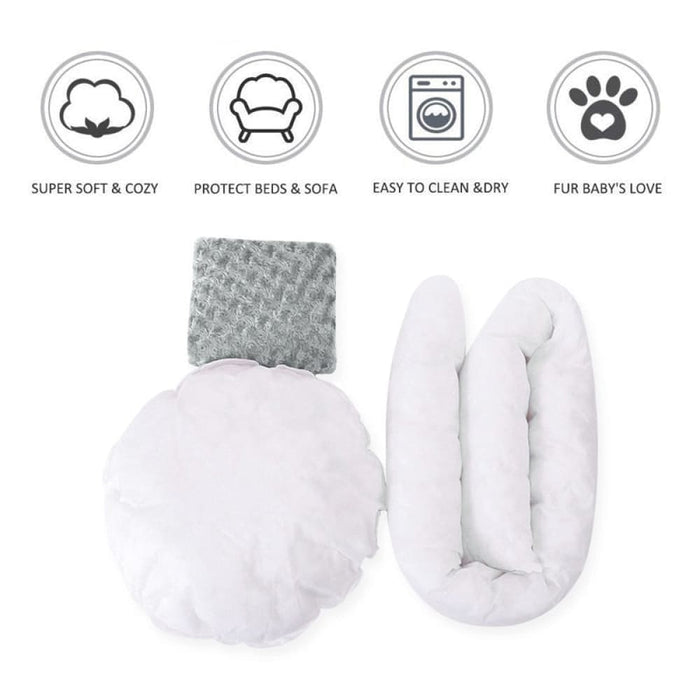 Comfy Warm Round Fluffy Anti Anxiety Soft Pet Bed For Small