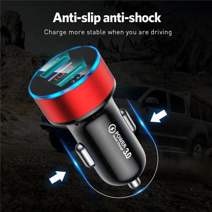 Compact 24v 3a Car Charger for Phones Tablets