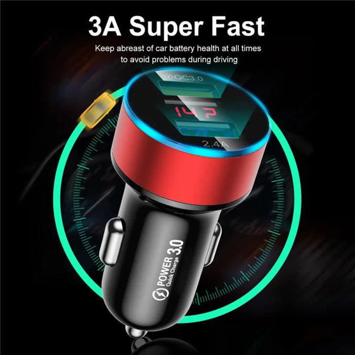 Compact 24v 3a Car Charger for Phones Tablets