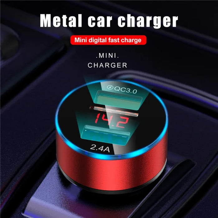 Compact 24v 3a Car Charger for Phones Tablets