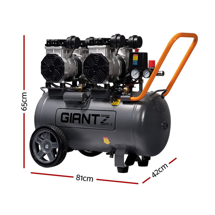 50l Air Compressor 3.0hp Oil-free Quiet Electric Portable