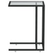 Computer Side Table Black 50x35x65 Cm Tempered Glass Ttolpb