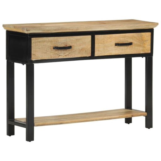 Console Table 110x30x75 Cm Solid Rough Wood Mango Tpolon