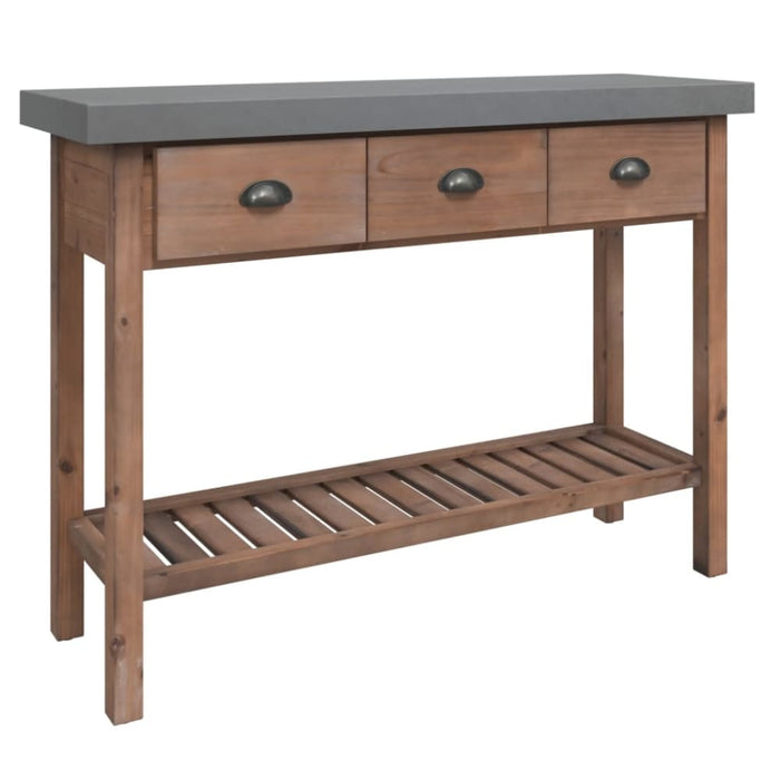 Console Table 110x35x80 Cm Solid Wood Fir Tabiln