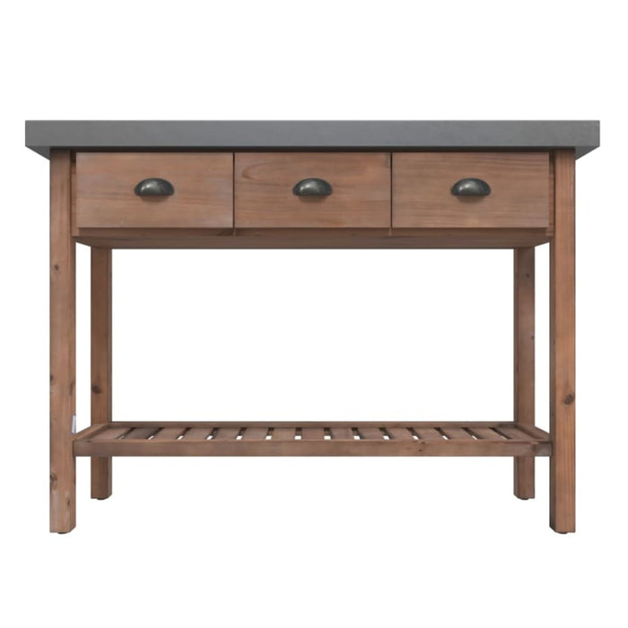 Console Table 110x35x80 Cm Solid Wood Fir Tabiln