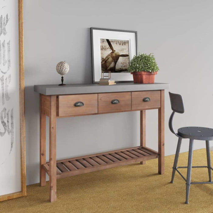 Console Table 110x35x80 Cm Solid Wood Fir Tabiln