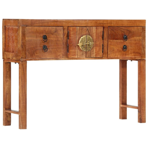 Console Table 120x32x80 Cm Solid Rough Wood Acacia Tpxblp