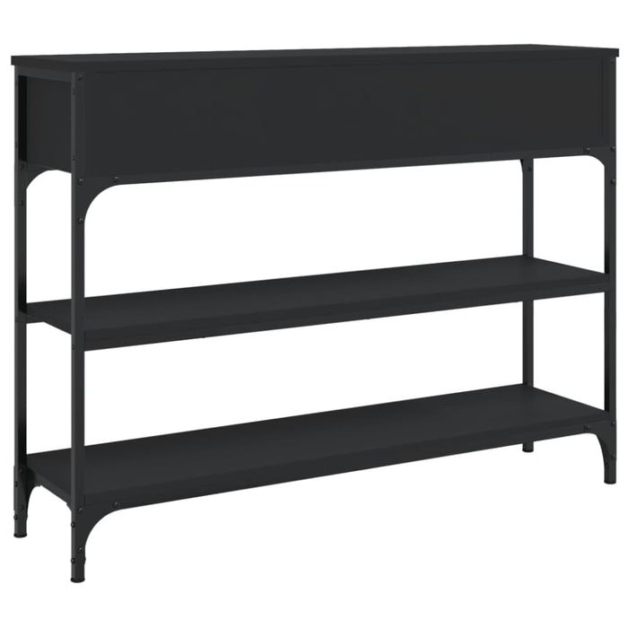 Console Table Black 100x25x75 Cm Engineered Wood Ntaonb