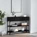 Console Table Black 100x25x75 Cm Engineered Wood Ntaonb