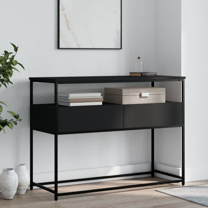 Console Table Black 100x40x75 Cm Engineered Wood Ntaopb