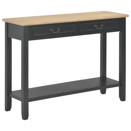 Console Table Black 110x35x80 Cm Wood Xakkbt