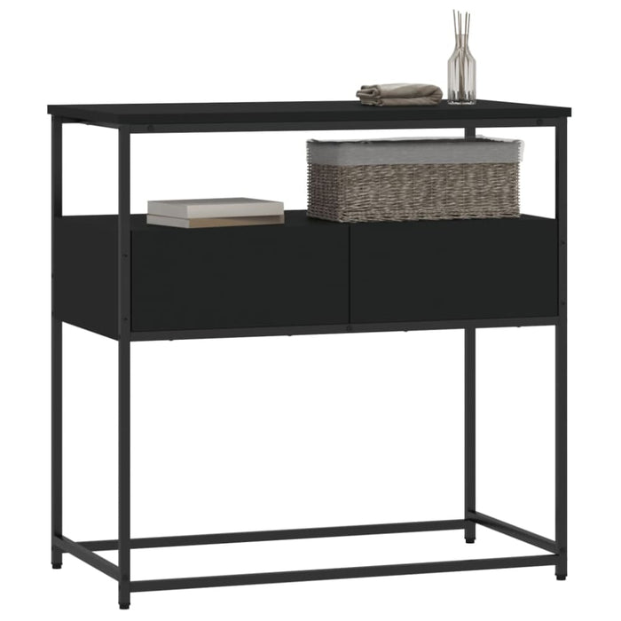 Console Table Black 75x40x75 Cm Engineered Wood Ntaopp