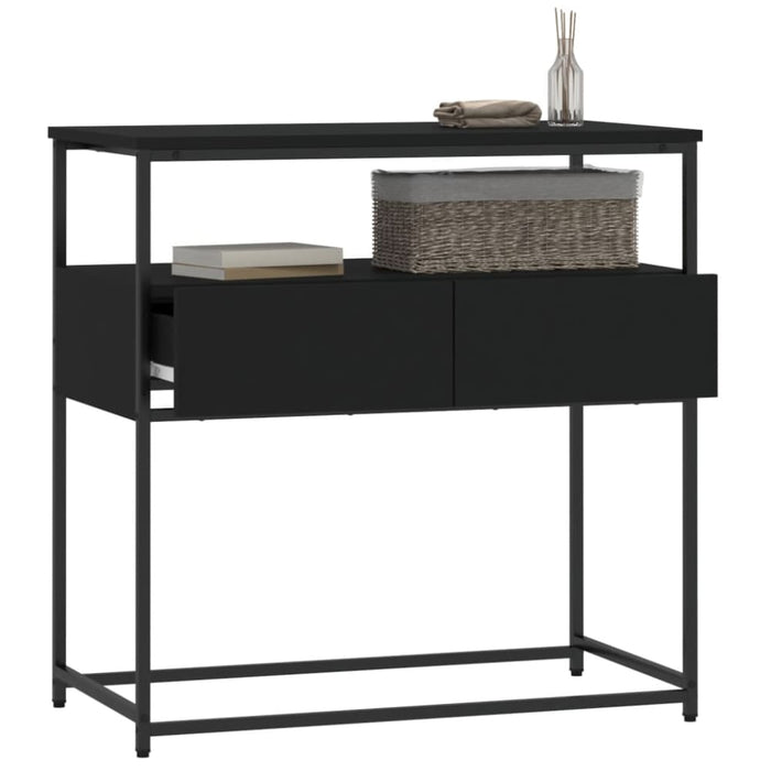 Console Table Black 75x40x75 Cm Engineered Wood Ntaopp